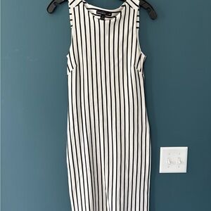 Black and White Striped Dress